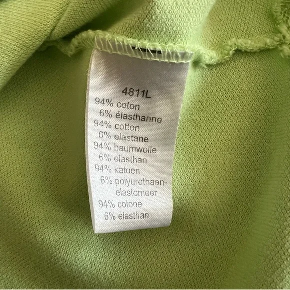 Lacoste Womens Key Lime Green 5 Button Polo Shirt. - Picture 5 of 5